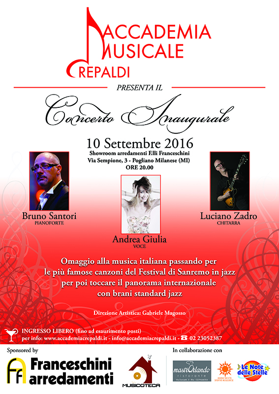 Accademia Musicale Crepaldi, concerto inaugurale